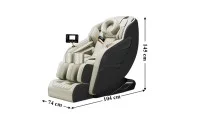 Fotoliu de Masaj A077 Bej, Masaj pe 6 Zone, Role 3D S-Curve, Stretching, Încălzire, Bluetooth 3
