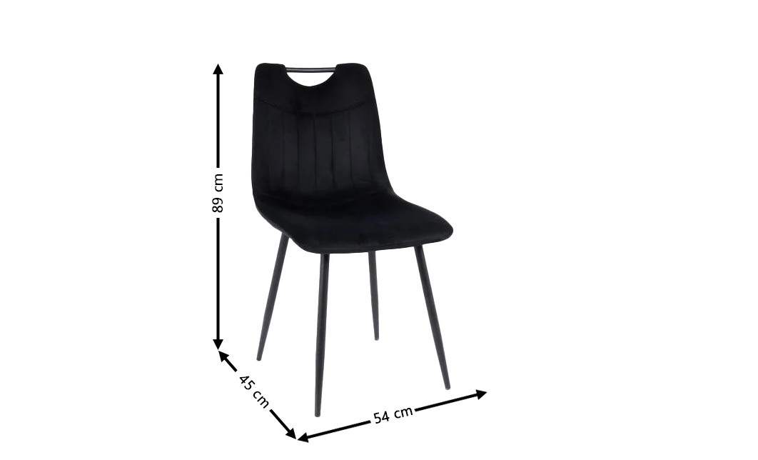 Scaun Living Tapitat KJC0358 Negru 3