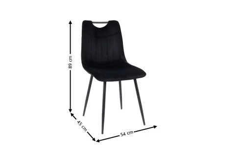 Scaun Living Tapitat KJC0358 Negru