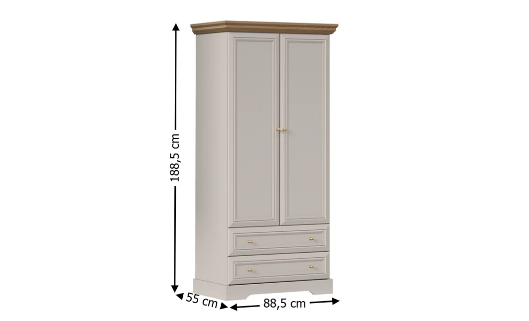 Dulap Kora KS1 Cashmere 2D2DR 1
