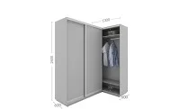 Dulap de Colt Personalizat Oglinda, 130 x 240 x 60 1