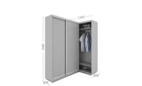 Dulap de Colt Personalizat Oglinda, 110 x 240 x 60 1