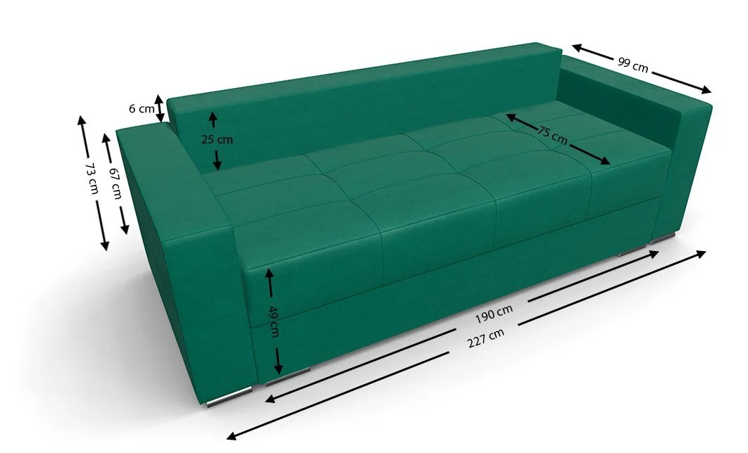 Canapea Extensibilă Claudia Bonell Mini, Verde 4