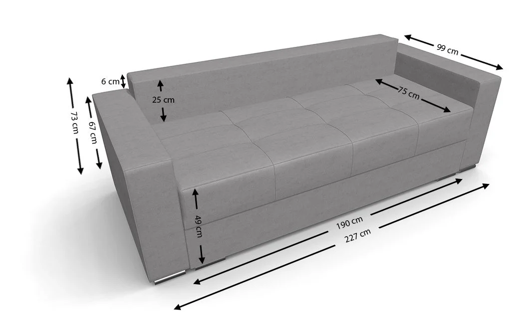 Canapea Extensibilă Claudia Bonell Mini, Gri 4
