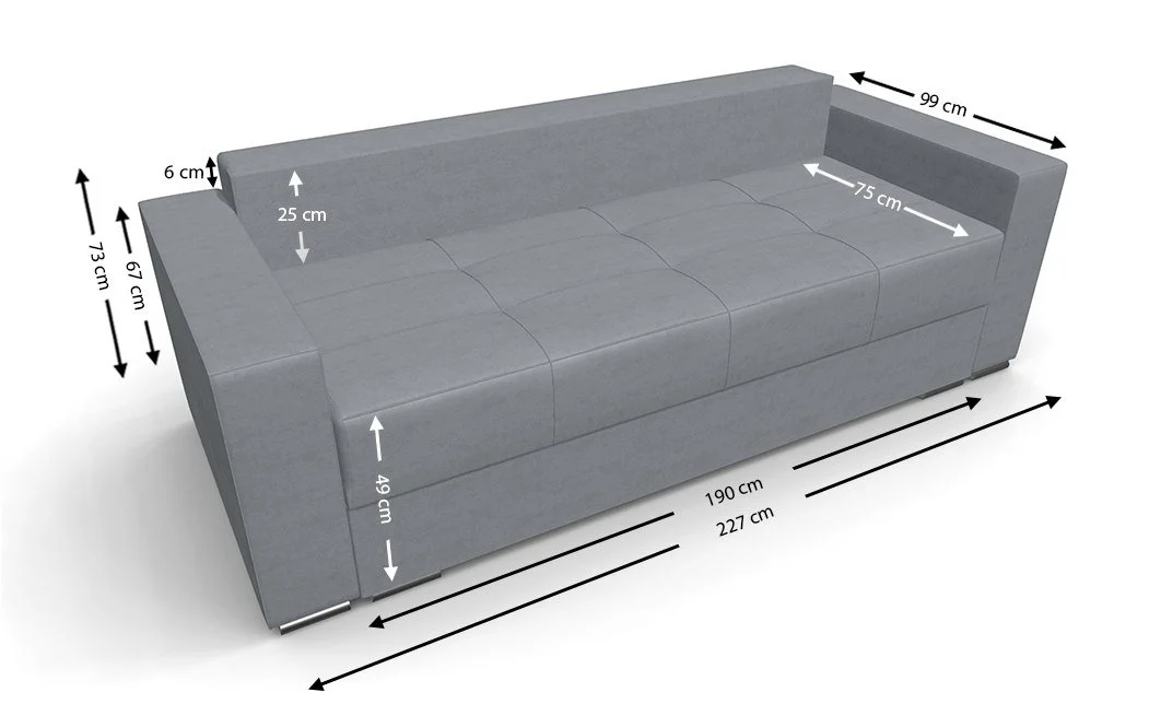 Canapea Extensibilă Claudia Bonell Mini, Gri 4