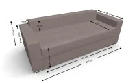 Canapea Extensibilă Claudia Bonell Mini, Maro deshis 4