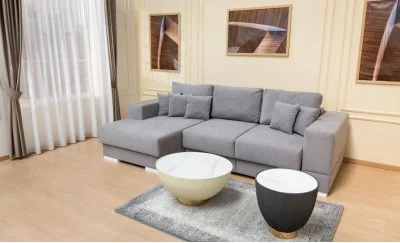 Colțar Extensibil Boston Gri  - Vega 10 Stânga