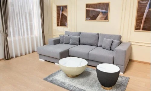 Colțar Extensibil Boston Gri  - Vega 10 Stânga