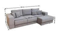 Colțar Extensibil Boston Gri - Vega 10 Dreapta	