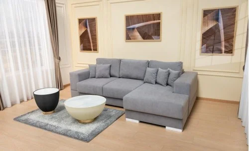 Colțar Extensibil Boston Gri - Vega 10 Dreapta	