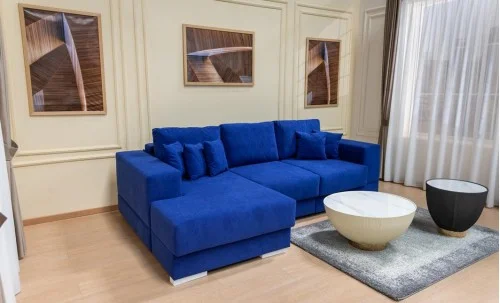 Colțar Extensibil Boston Albastru - Vega 38 Stânga