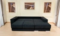 Colțar Extensibil Boston Negru - Vega 70 Dreapta	