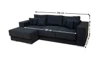 Colțar Extensibil Boston Negru - Vega 70 Stânga 3
