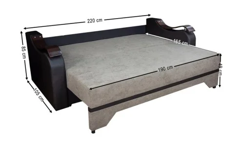 Canapea Extensibilă Sally Memory Max, Gri