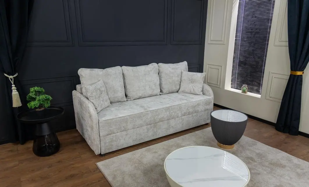 Canapea Extensibilă Adelina Bonell Mini, Gri deschis
