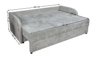 Canapea Extensibilă Adelina Bonell Mini, Gri deschis 6