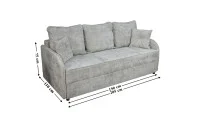 Canapea Extensibilă Adelina Memory Max, Gri deschis 3