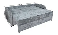 Canapea Extensibilă Adelina Bonell Mini, Gri închis 7