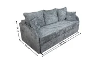 Canapea Extensibilă Adelina Memory Max, Gri închis 3