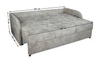 Canapea Extensibilă Adelina Bonell Mini, Maro Deschis 6