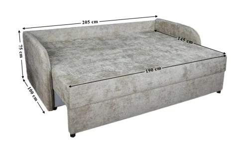 Canapea Extensibilă Adelina Bonell Mini, Maro Deschis