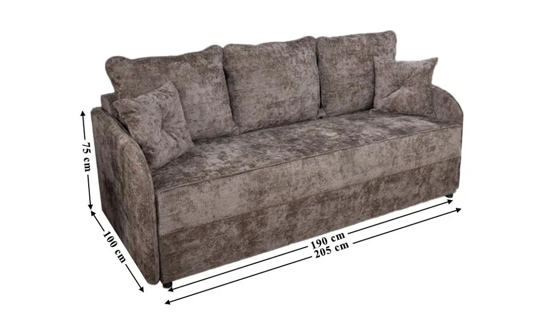 Canapea Extensibilă Adelina Bonell Mini, Maro 2