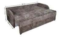 Canapea Extensibilă Adelina Bonell Mini, Maro 5