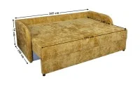 Canapea Extensibilă Adelina Bonell Mini, Muștar 5