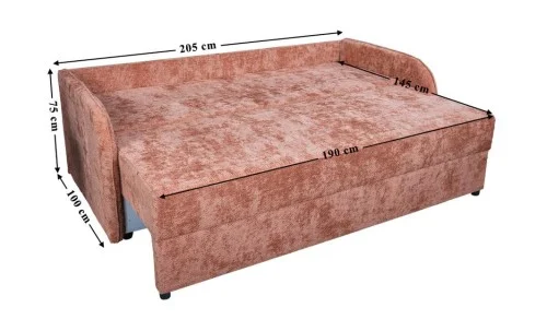 Canapea Extensibilă Adelina Bonell Mini, Cărămiziu