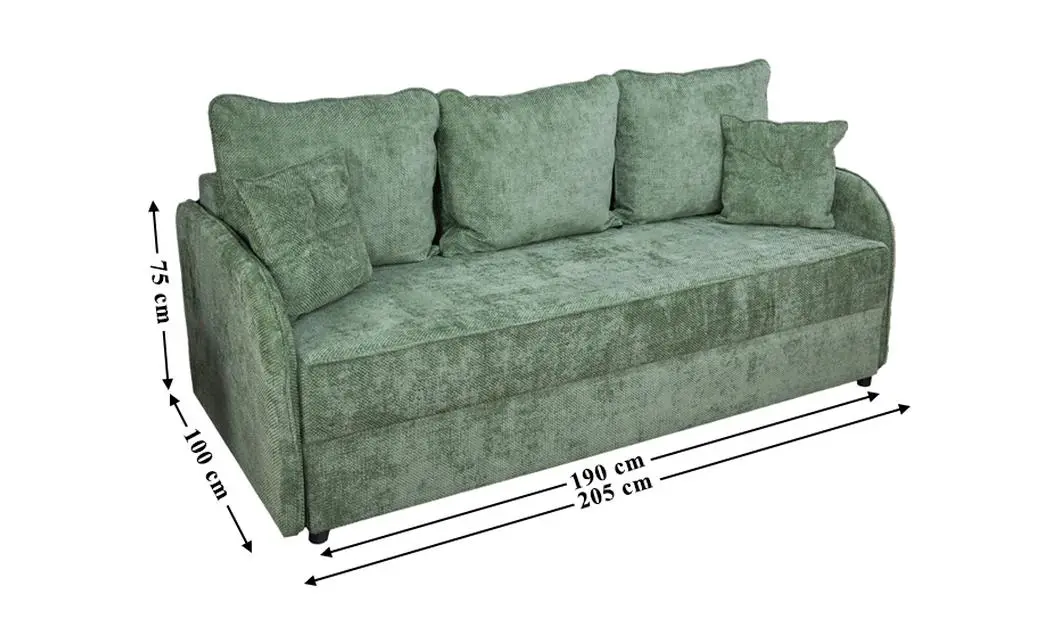 Canapea Extensibilă Adelina Bonell Mini, Verde 2