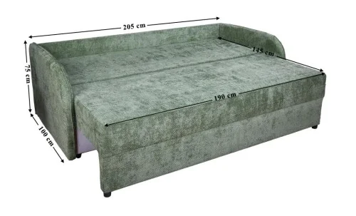 Canapea Extensibilă Adelina Bonell Mini, Verde