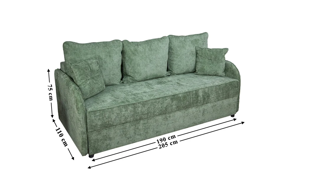 Canapea Extensibilă Adelina Bonell Max, Verde 2