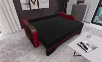 Canapea Extensibilă Bianca, Negru/Rosu 2