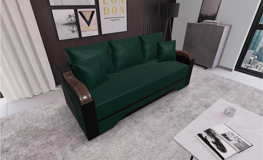 Canapea Extensibilă Bianca, Verde 1