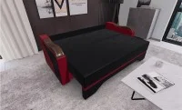 Canapea Extensibilă Bianca, Negru, rosu 2