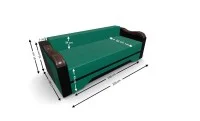 Canapea Extensibilă Bianca, Verde 3