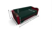 Canapea Extensibilă Bianca, Verde/Rosu 3