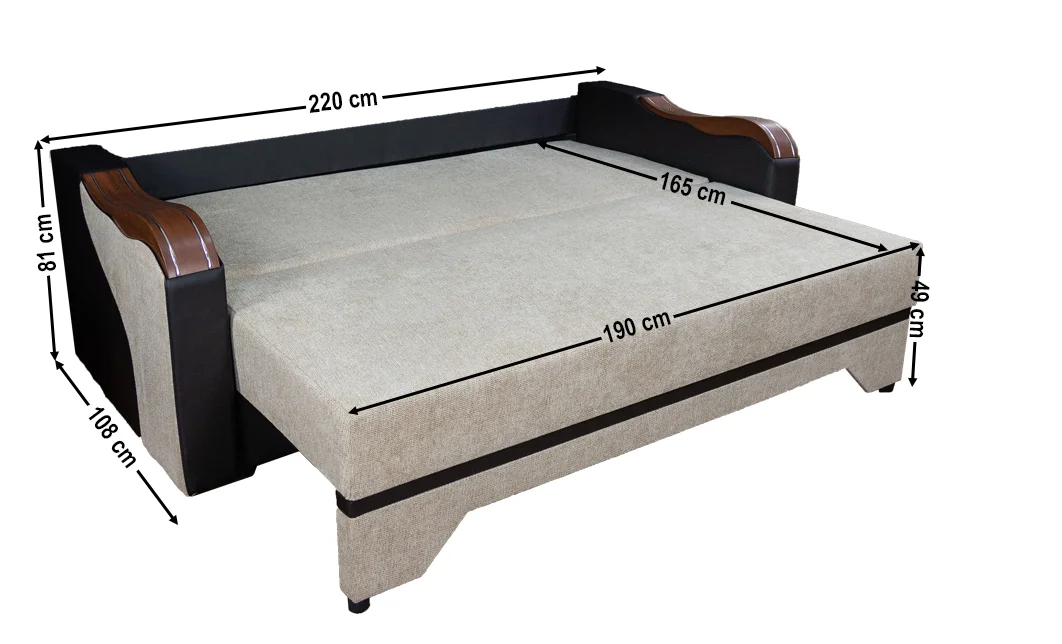 Canapea Extensibilă Bianca Memory, Bej 6