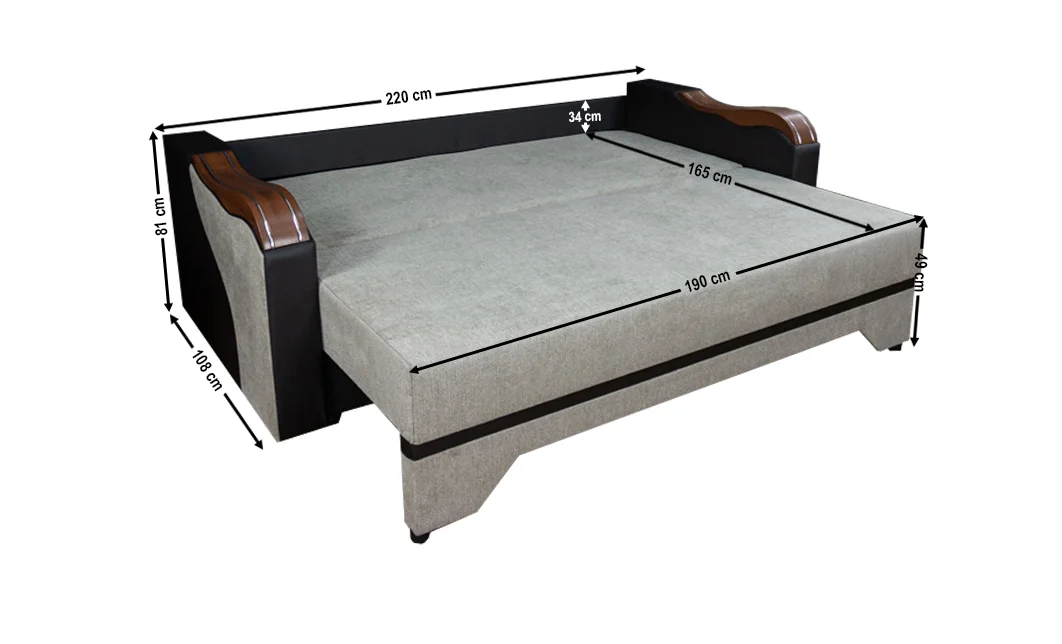 Canapea Extensibilă Bianca Memory, Maro deschis 5