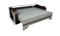 Canapea Extensibilă Bianca Memory, Maro deschis 5