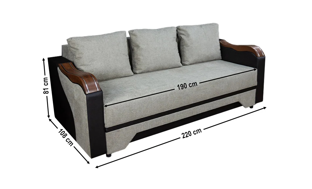 Canapea Extensibilă Bianca Memory, Maro deschis 1