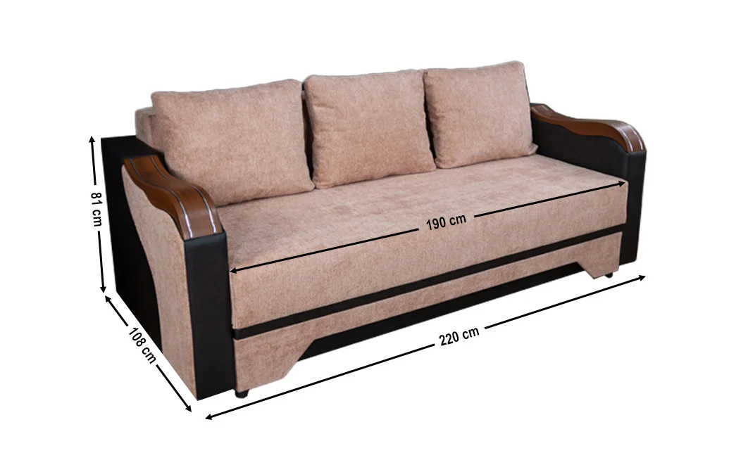 Canapea Extensibilă Bianca Memory, Roz 1