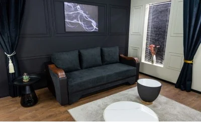 Canapea Extensibilă Bianca Bonell, Negru