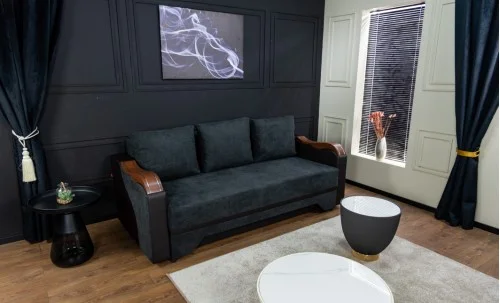 Canapea Extensibilă Bianca Memory, Negru