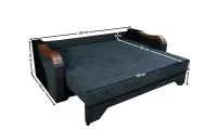 Canapea Extensibilă Bianca Memory, Negru 7