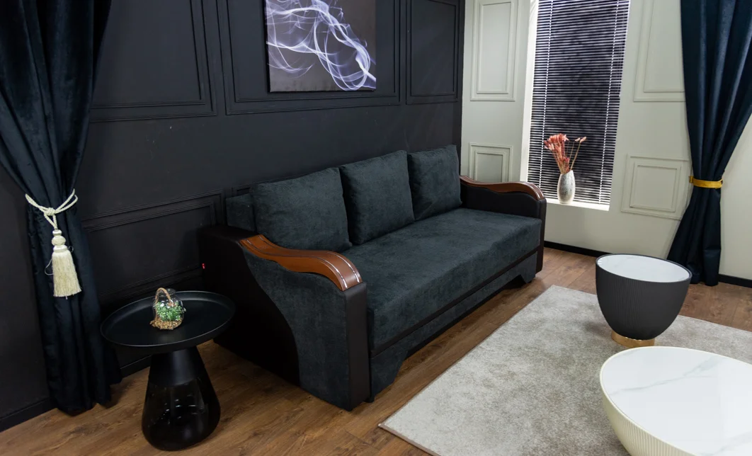 Canapea Extensibilă Bianca Memory, Negru 2