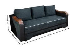 Canapea Extensibilă Bianca Memory, Negru