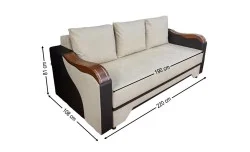 Canapea Extensibilă Bianca Memory, Bej deschis