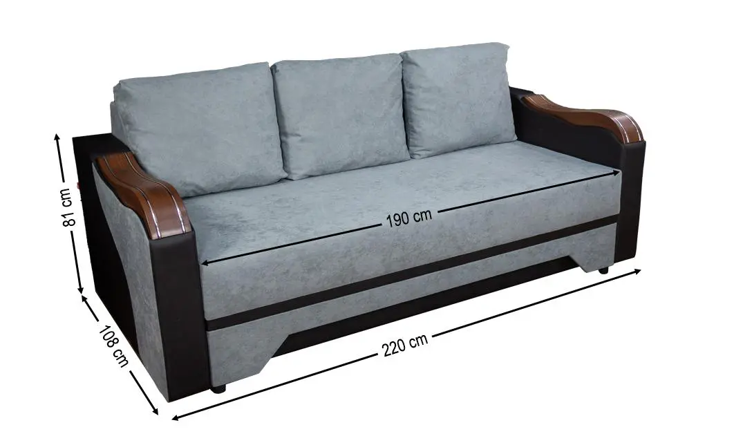 Canapea Extensibilă Bianca Memory, Gri albastrui 1