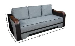 Canapea Extensibilă Bianca Memory, Gri albastrui
